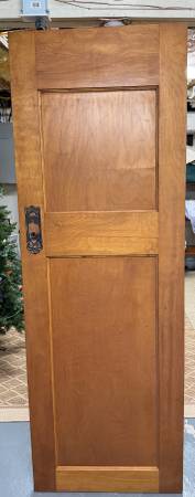 Antique Solid Wood 5-Panel Door (Early 1900s) – Beautiful Condition 1