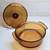 Vtg 2 Qt Round Covered Casserole Anchor Hocking Harvest Amber Glass 7 thumbnail