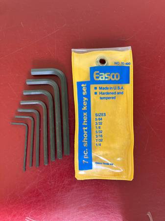 Easco 7 pc. Short Hex Key Set (new) 1