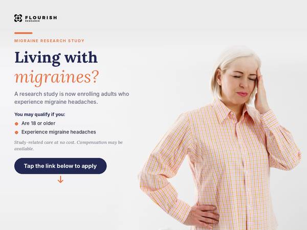Migraines? Join a Research Study – Adults 18+ 1