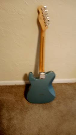 2021  Squier Mayan blue metallic telecaster string thru new condition - $190 (WPBch)63471211777153122