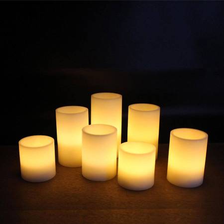 7-Piece Outdoor indoor LED Candle Set Battery Operated 1