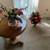 Oak Round Table, Christmas Tree, Artificial Flower with Porcelain Vase 1 thumbnail