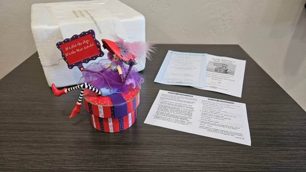 It's Not The Age, It's The Hat-Titude Red Hat Lady Hamilton Music Box 1