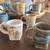 Coleen Deiss Designs Slab-Built Art Pottery Mugs - Complete Set of 7 1 thumbnail