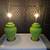 Mid Century Green and Brass Lamps by Paul Hanson $60 each 7 thumbnail