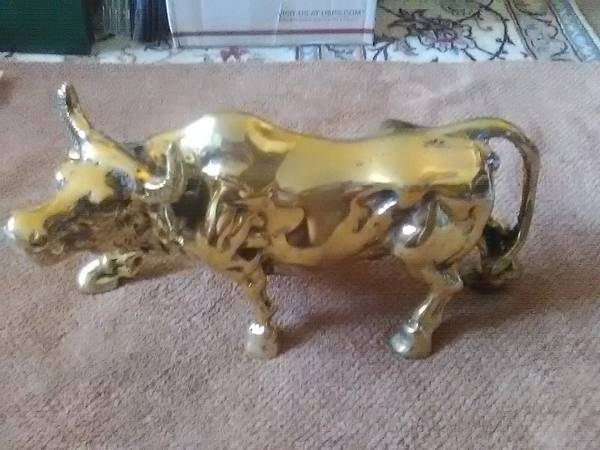 BRAND NEW SOLID BRASS BULL BUFFALO COW 1