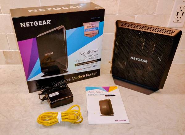 Cable Modem Router - NETGEAR Nighthawk Dual Band AC1900 - Black (C6900 1