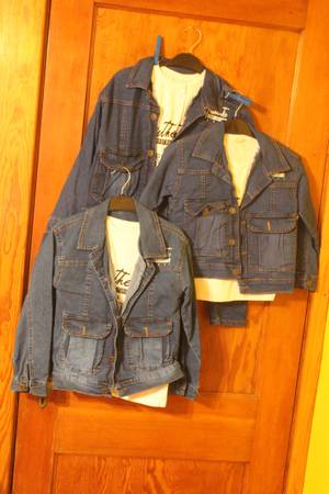 3 Childs Jean Jacket Pants & T Shirt Sets Sizes 6 & 8 1