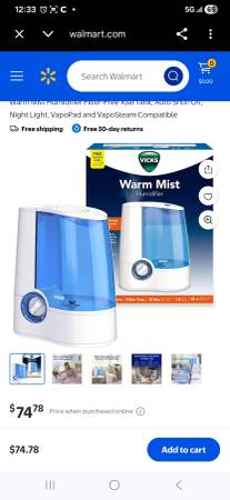 Vicks warm mist humidifier 1