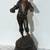 BEAUTIFUL 18" TALL VINTAGE METAL STATUE OF A YOUNG BOY HOLDING A CUP 1 thumbnail
