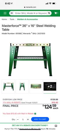 Masterforce Welding Table 1