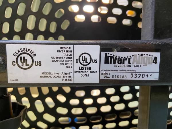InvertAlign4 Medical Inversion Table 1