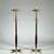 (2pc) Pair Tall MCM Style Brass Table Lamps 1 thumbnail