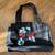 Shoulder/Hand/Crossbody Bags - Black Beaded, Embroidered Bird, Blue 2 thumbnail