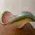 60s Italian Triangle Fruit Bowl Postmodern Murano Style Blown Glass 3 thumbnail