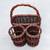 Vintage wicker picnic basket cutlery napkin wine bottle rattan carrier 5 thumbnail