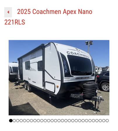 Wanted: Coachman Apex Nano 221RLS travel trailer 1