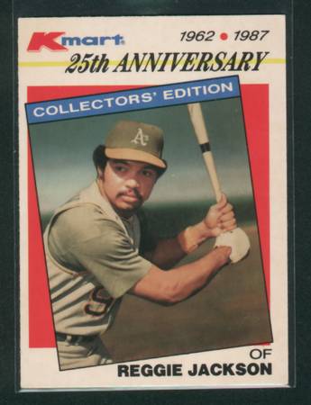 1987 Topps Kmart Twenty-Fifth Anniversary  Reggie Jackson Athletics 1