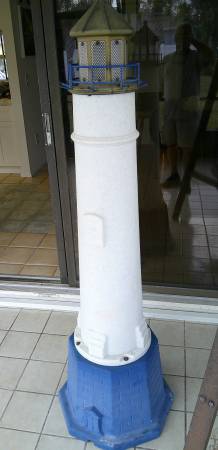 Decorative Lighthouse, plastic, 5'6" tall. Indoor, Outdoor 1