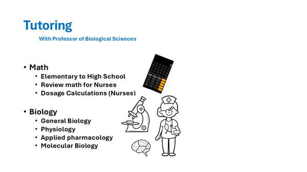 Biology and Math Tutor 1