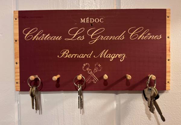a French Wine Crate panel key holder 1