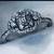 Stunning White Gold Halo Baguette Diamond Ring 8 thumbnail