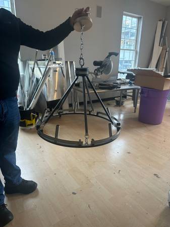 artika black and chrome wagon wheel 5 candle light pendant chandelier 1