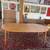 Refinished Danish Teak Round/Oval Dining Table Vintage Mid Century Tab 16 thumbnail