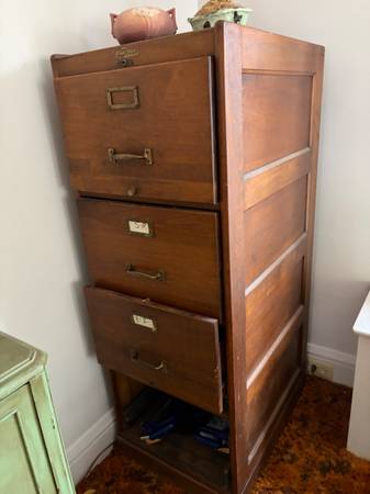 Wagemaker Antique Oak File Cabinet 1