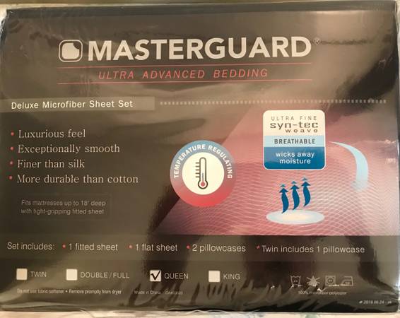 Masterguard Navy Coloured Queen Size Sheetset 1