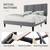Full Size Bed Frame, Platform Bed with Upholstered Velvet Adjustable Headboard,  5 thumbnail