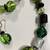 Glass and Thai Silver matching Necklace, Bracelet & Earrings-like new! 2 thumbnail
