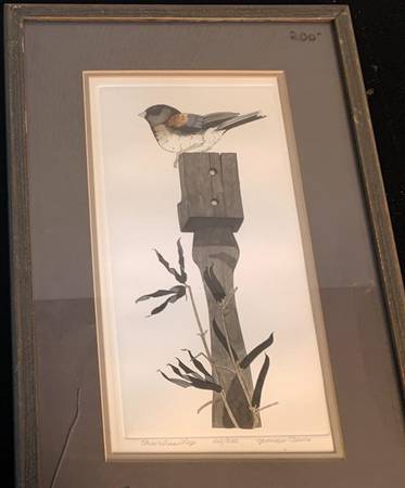 Two fine, framed, hand-colored prints by Yvonne Davis 1