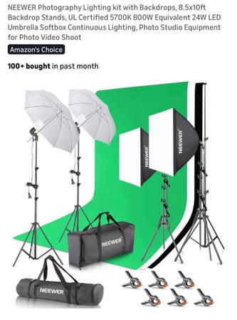 Photography Lighting Kit Multiple Backdrops and Stand 1