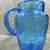 Vintage Beautiful Blue Christmas Punch Pitcher 1 thumbnail