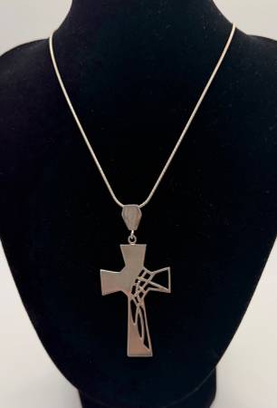 Sterling Silver 30” Necklace w/Sterling Silver Cross 1
