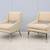 Mid-Century Modern Lexington Amani Beige Fabric Accent Chairs, a Pair 5 thumbnail