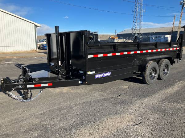 Dump Trailer - SureTrac 7 x 16 LoPro Dump 1