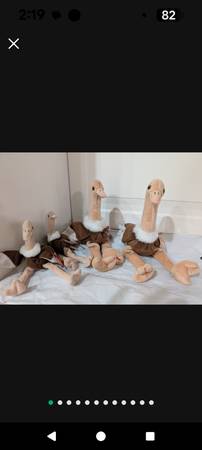 4 Beanie Babies  -(2 Regular AND 2 Teenie) Ostriches 1