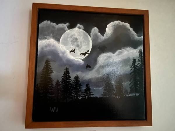 Spooky Moon & Bats & Trees! 1