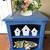 Blue Large Side Table End Table Nightstand with Shelves 1 thumbnail