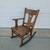 Antique Oak Wood Small Rocking Chair 1 thumbnail