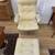 Vintage Beige/Cream Recliner Chair and Ottoman Set 4 thumbnail