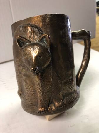 Carl Wagner Bronze Grizzly Bear Mug 1