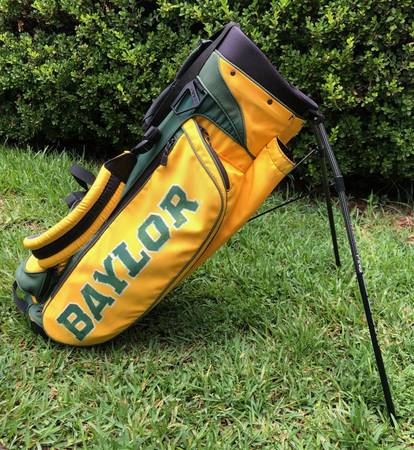 Ping Baylor Bears Golf Standing Bag W Matching Rain Cover 1