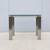 1980's Custom Made Brushed Stainless Steel & Clear Glass Side Table 4 thumbnail