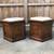 Two vintage hexagon marble topped ringed end tables 1 thumbnail