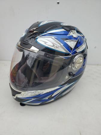 Scorpion full face motorcycle helmet with case 1