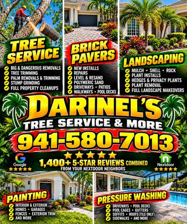 TREE SERVICE 🌴, 🎨 PAINTING•LANDSCAPING•PAVERS•PRESSURE WASHING 1